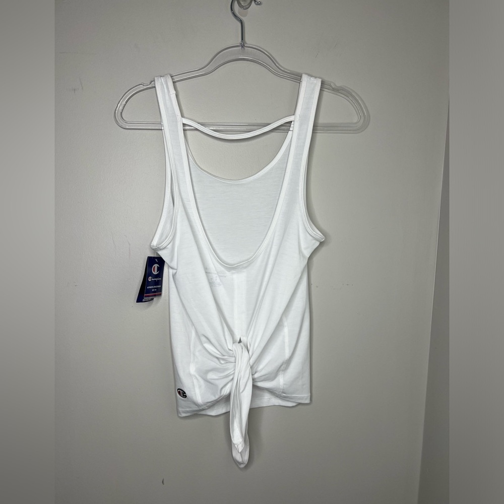 CHAMPION NEW/With tags white, tie back athletic workout tank. Small. - Picture 2 of 7